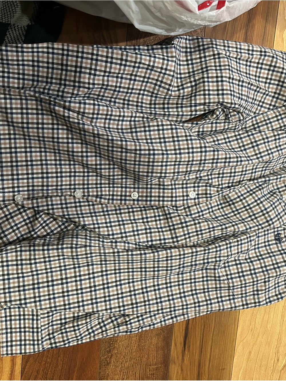Chaps Men's Plaid Button-Down Shirt - Blue & Brown